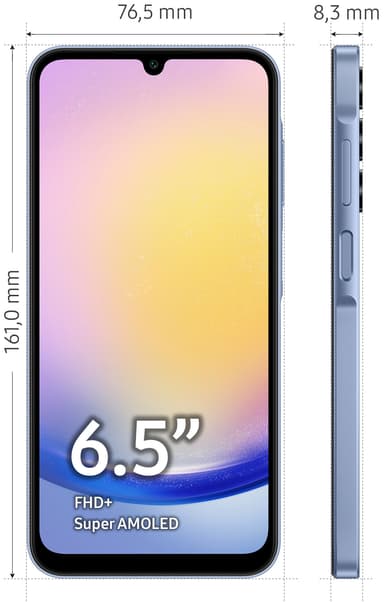 Samsung Galaxy A25 5G smarttelefon 8/256GB (blå)