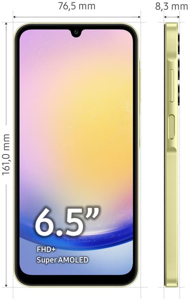 Samsung Galaxy A25 5G smarttelefon 8/256GB (gul)