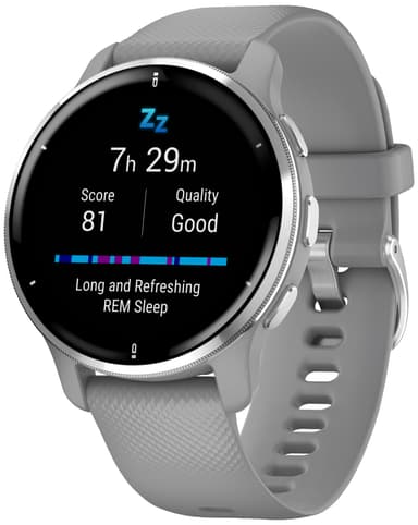 Garmin Venu 2 Plus AMOLED smartklokke (puddergrå)