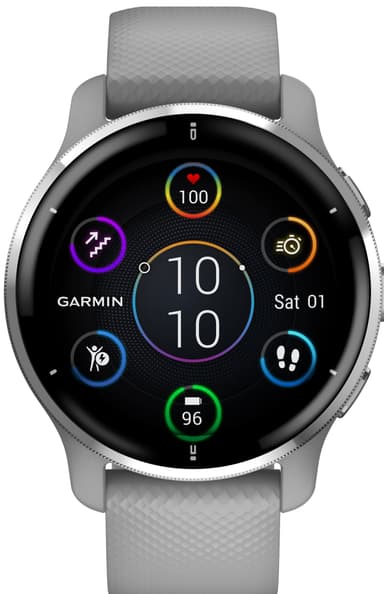 Garmin Venu 2 Plus AMOLED smartklokke (puddergrå)