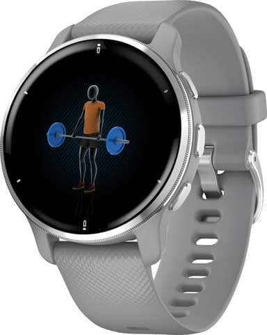 Garmin Venu 2 Plus AMOLED smartklokke (puddergrå)