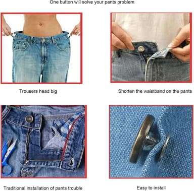 Jeansknapper 10-pakning model 1