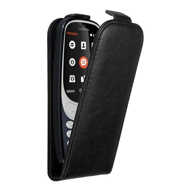 Caseroxx Borsa In Pelle Con Clip Da Cintura Per Nokia 3310 2G (2017), Custodia Con Finestra Trasparente, Nero
