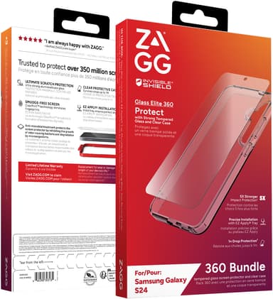 Zagg Samsung Galaxy S24 Glass Elite 360 deksel og skjermbeskytter