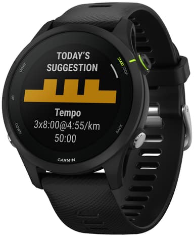 Garmin Forerunner 255 Music sportsklokke (sort)