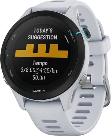 Garmin Forerunner 255S Music sportsklokke (hvit)