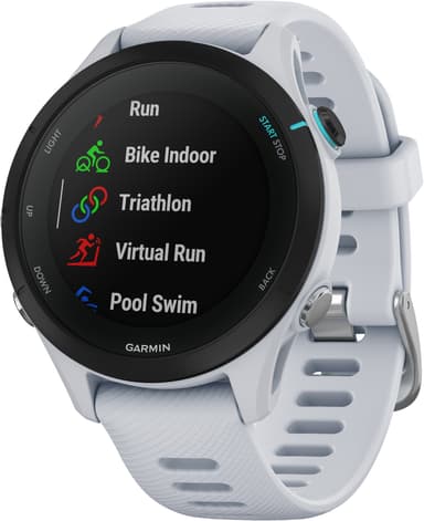 Garmin Forerunner 255S Music sportsklokke (hvit)