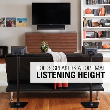 SANUS Gulvstativ for Sonos One SL Play:1 Play:3 Singel Svart