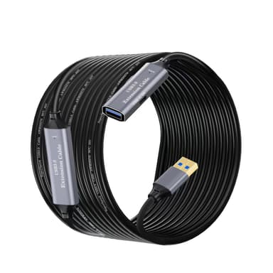 NÖRDIC Active 10m USB3.1 skjøtekabel 5Gbps USB A hann til hunn for Xbox, PS5, Oculus, skriver, skanner, Playstation, VR USB skjøtekabel
