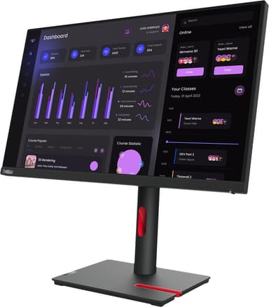 Lenovo ThinkVision T24i-30 23.8" LCD skjerm 63CFMATXEU (raven black)