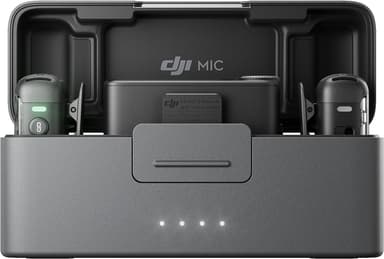 DJI Mic 2 sett med trådløs sender, mottaker og ladeetui (sort)
