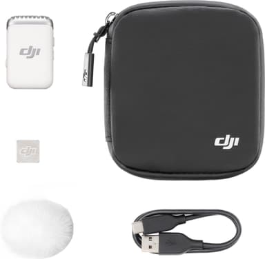 DJI Mic 2 trådløs mikrofonmottaker (hvit)