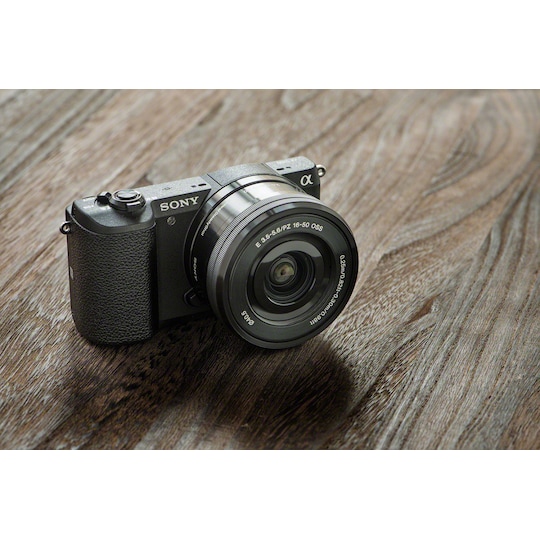 Sony Alpha A5100 systemkamera + 16-50 mm objektiv (sort)