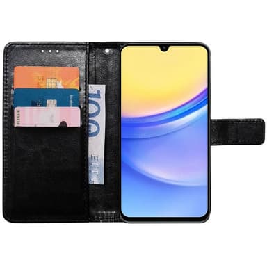Lommebokdeksel 3-kort Samsung Galaxy A15 - Sort