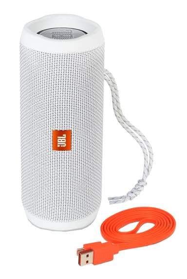 JBL Flip 4 trådløs høyttaler (hvit)