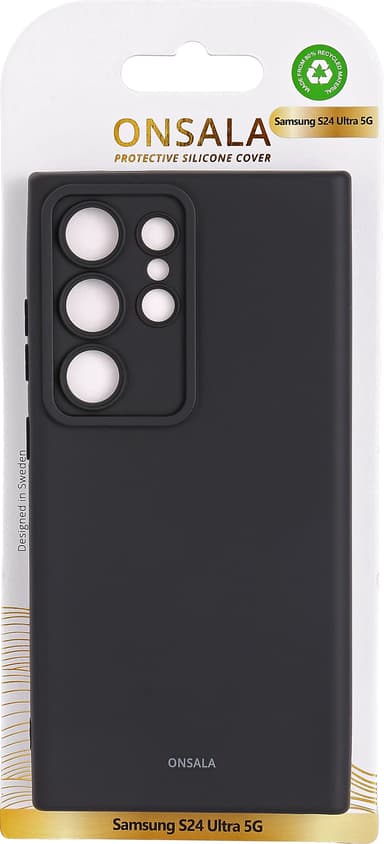 Onsala Samsung Galaxy S24 Ultra silikondeksel (sort)
