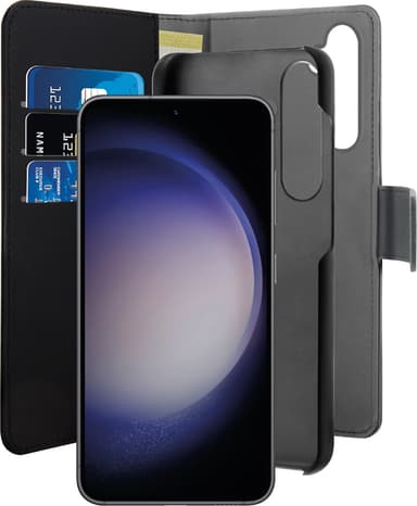 Puro 2in1 Samsung Galaxy S24 lommebokdeksel (sort)