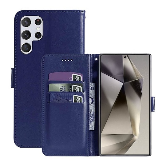 Lommebokdeksel 3-kort Samsung Galaxy S24 Ultra - Mørkeblå