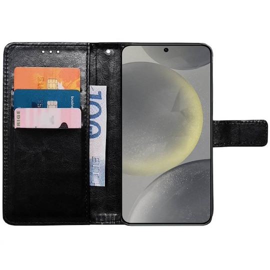 Lommebokdeksel 3-kort Samsung Galaxy S24 - Sort