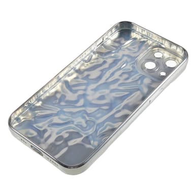 Til iPhone 15 TPU-deksel Elektrobelagt Rynket - Sølv