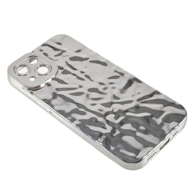 Til iPhone 15 TPU-deksel Elektrobelagt Rynket - Sølv