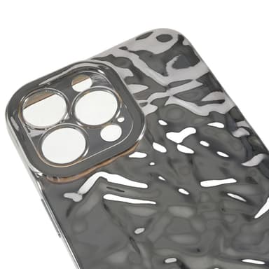 Til iPhone 15 Pro Max TPU-deksel Elektrobelagt Rynket - Sølv