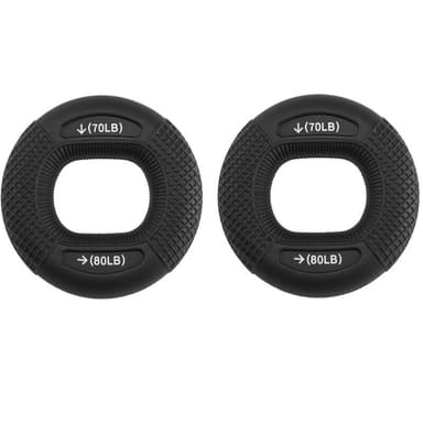 Finger Trainer Silikon Hand Trainer Ring Hand Grip Trainer 70-80 pund Sort