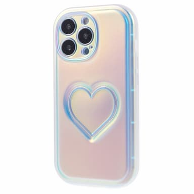 Til iPhone 15 Pro Max Deksel TPU 3D-effekt Hjerteform