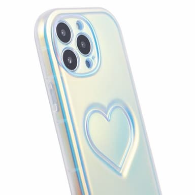 Til iPhone 15 Pro Max Deksel TPU 3D-effekt Hjerteform