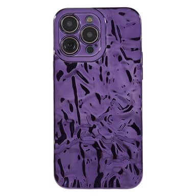Til iPhone 15 Pro Max TPU-deksel Elektrobelagt Rynket - Lilla