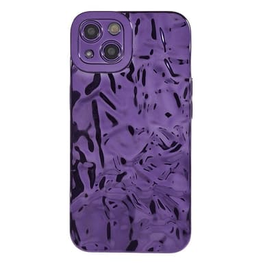 Til iPhone 15 Plus TPU-deksel Elektrobelagt Rynket - Lilla