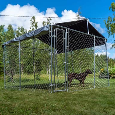 Trekker Hundegård med Tak, 4 x 4m