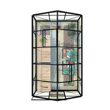 Lykke Drivhus PC 6,2m2, svart