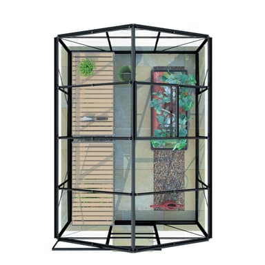 Lykke Drivhus Glass 5m2, sort