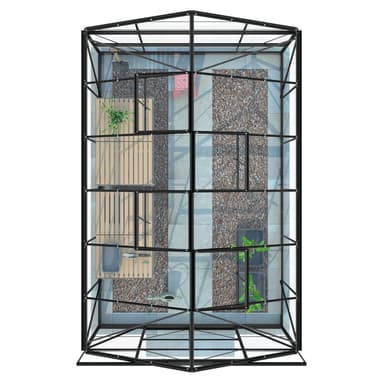 Lykke Drivhus Hybrid 9,7m2, svart