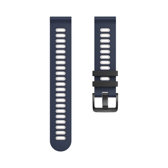 Silikonklokkerem for Garmin Forerunner 245 Huawei/Huami Hvit+blå 22 mm