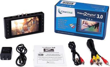 Video og lyd til digital konverter 5"" skjerm videospiller, VHS, AV, RCA, Hi8, videokamera, DVD, spillsystemer, kassettbånd