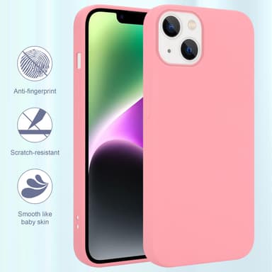 iPhone 14 silikondeksel case (rosa)