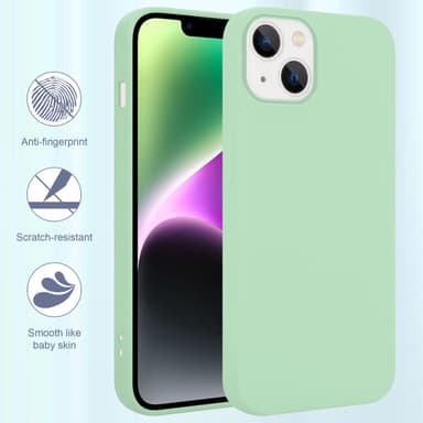 iPhone 14 silikondeksel case (grønn)