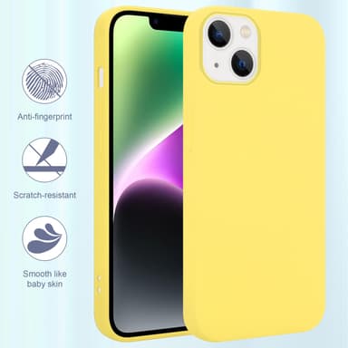 iPhone 14 silikondeksel case (gul)