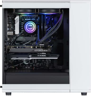 PCSpecialist North 100 i7-14F/16/1000/4070 Super gaming-PC (hvit)