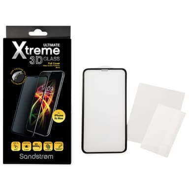 Sandstrøm Curved Glass iPhone Xs Max (Sort) Sandstrøm Curved Glass iPhone Xs Max (Sort)