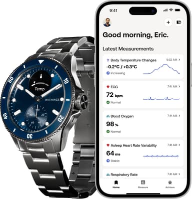 Withings ScanWatch Nova hybridklokke 42mm (blå)