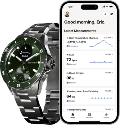 Withings ScanWatch Nova hybridklokke 42mm (grønn)