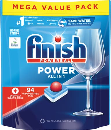 Finish All In One Powerball oppvasktabletter 3075671, 94-pakning