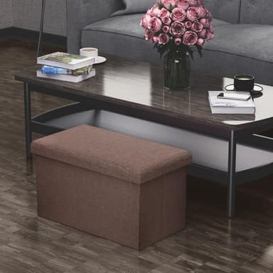 Sammenleggbar Benk 49x30x30 cm Krakk Seteterning (brun)