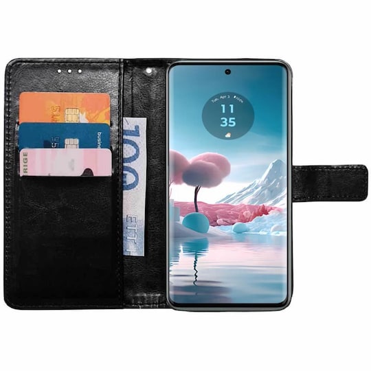 Lommebokdeksel 3-kort Motorola Edge 40 Neo - Sort