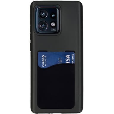 Silikon deksel med kortholder Motorola Edge 40 Pro - Svart