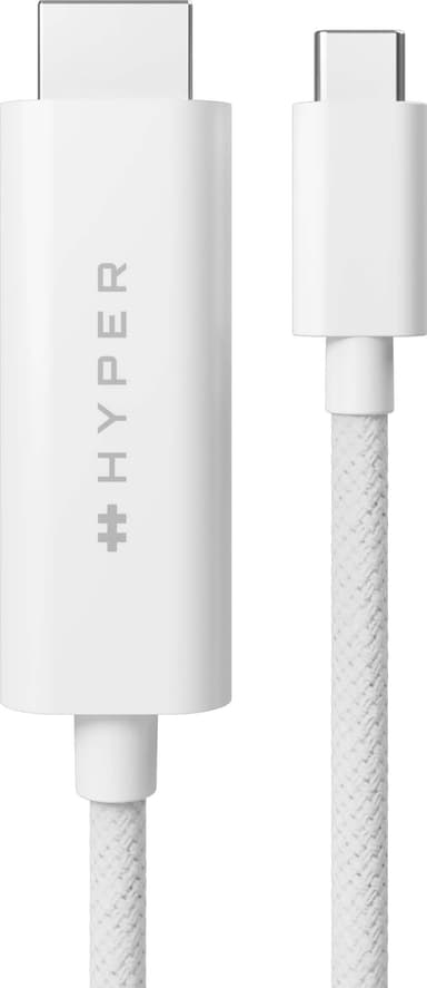 Hyper HyperDrive HDMI til USB-C kabel 2,5 m (hvit)