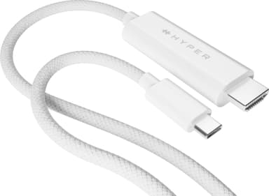 Hyper HyperDrive HDMI til USB-C kabel 2,5 m (hvit)